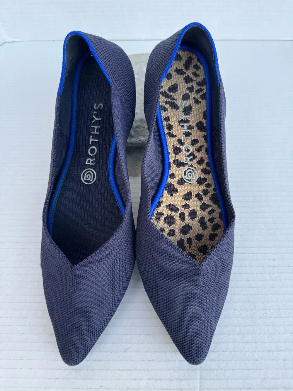 Rothy's The Point Navy Blue Pointed Toe Flats